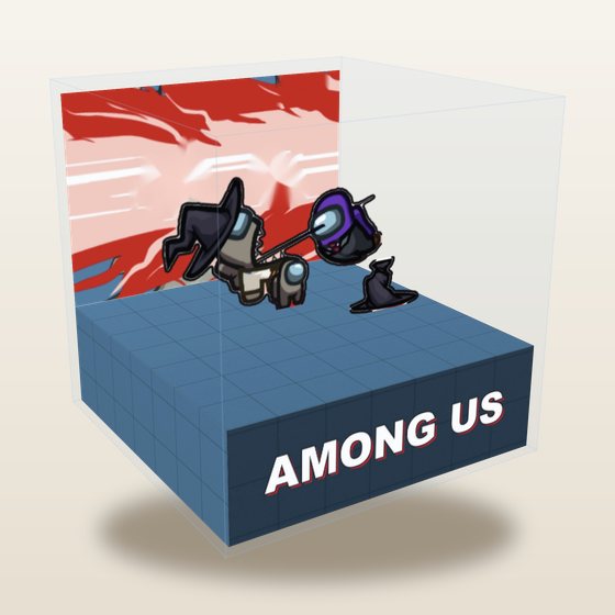 Among Us cube diorama