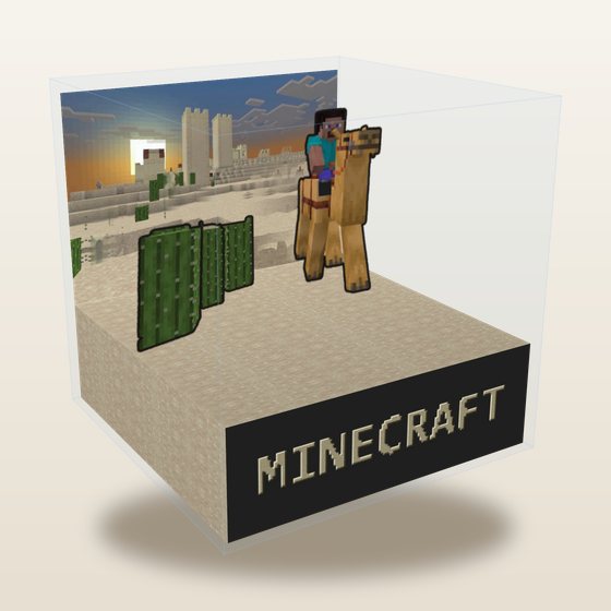 Minecraft cube diorama